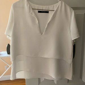 Brand new with tags Zara white layered top